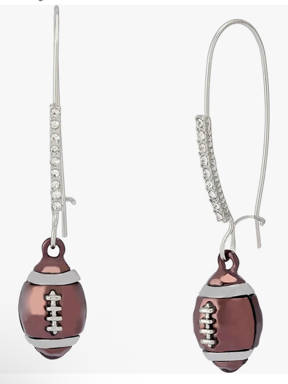 Betsey Johnson Football Shepard hook earrings
